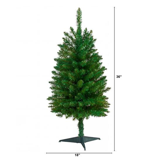 Nearly Natural 3ft. Unlit Green Slim Mountain Pine Artificial Christmas Tree